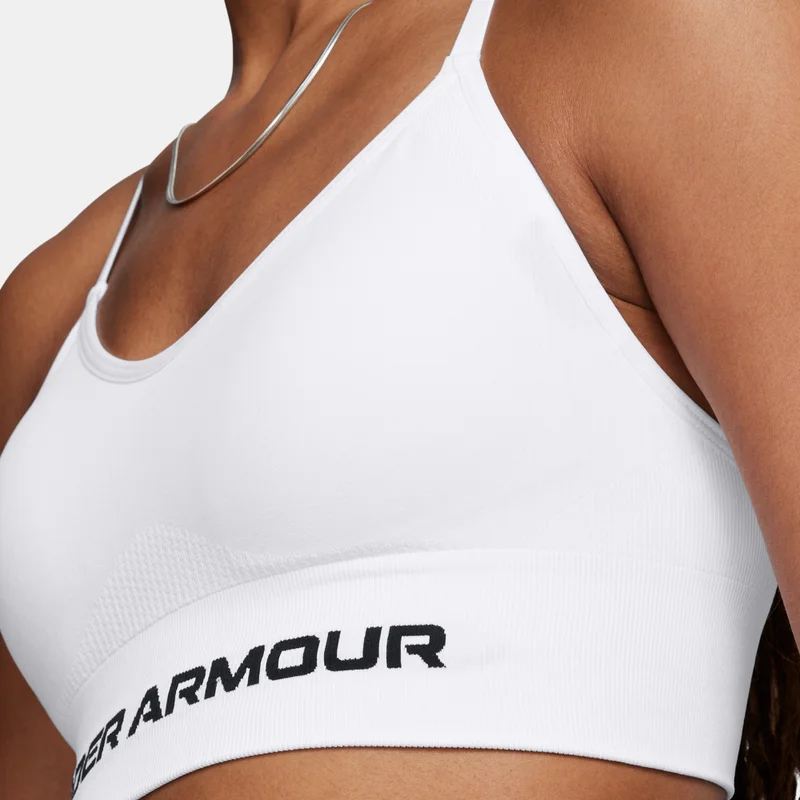 Under Armour White Women's Vanish Seamless Low-Support Training Sports Bra for Women | Best Price UAE